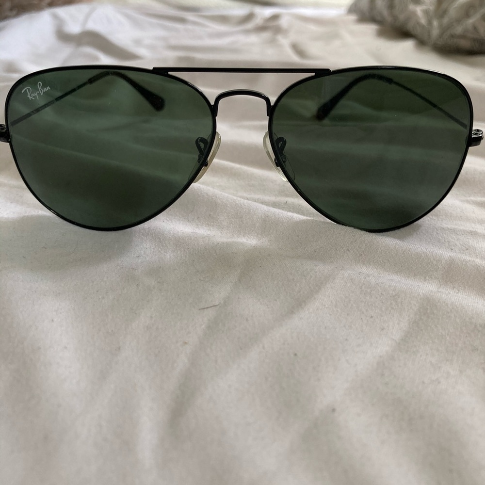 black/gunsmoke 58 mm aviator ray-bans